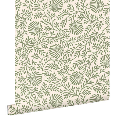 ESTAhome behang - vintage bloemen - groen - 50 x 900 cm - 131512 product