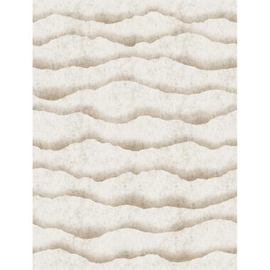 Sanders & Sanders fotobehang - gelaagd marmer steen - beige - 212 x 280 cm product