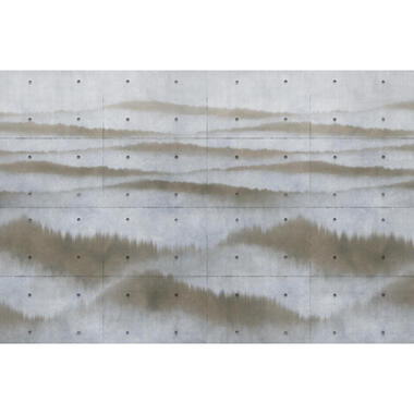 Sanders & Sanders fotobehang - mistige bergen - bruin - 424 x 280 cm - 640958 product