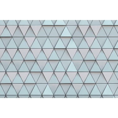 Sanders & Sanders fotobehang - grafische driehoeken - blauw en grijs product