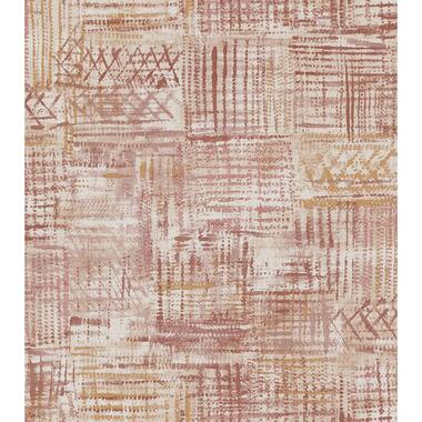 Sanders & Sanders behang - grafisch motief - terracotta - 53 cm x 10,05 m product