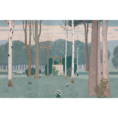 Sanders & Sanders fotobehang - bos - blauwgroen - 424 x 280 cm - 640784 product