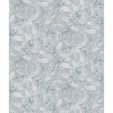 Sanders & Sanders behang - getekende bladeren - lichtblauw - 53 cm x 10,05 m product