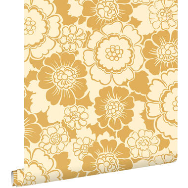 ESTAhome behang - retro bloemen - geel - 50 x 900 cm - 131523 product