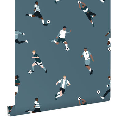 ESTAhome behang - voetbalspelers - donkerblauw - 50 x 900 cm - 131556 product
