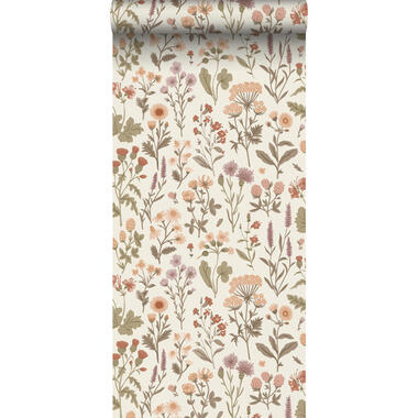 Sanders & Sanders behang - veldbloemen - vergrijsd groen - 50 x 900 cm - 935380 product