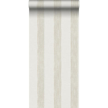 Sanders & Sanders behang - geschilderde strepen - beige en wit product