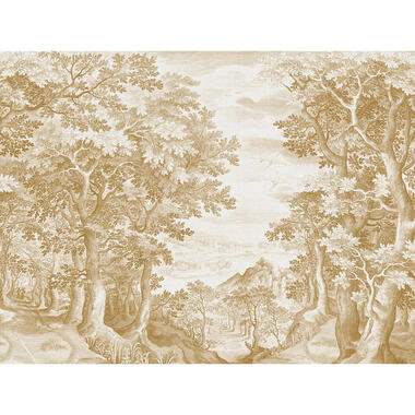 Sanders & Sanders fotobehang - bos - geel - 371 x 280 cm - 640819 product