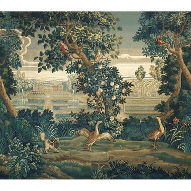 Sanders & Sanders fotobehang - bosrijk landschap - groen - 318 x 280 cm - 640825 product