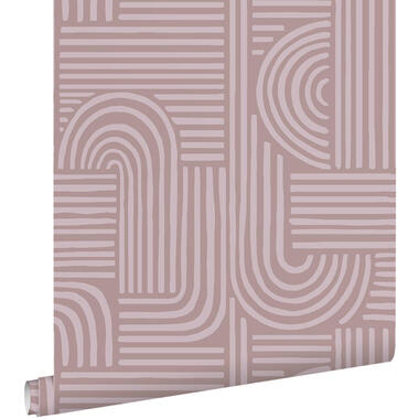 ESTAhome behang - grafisch 3D motief - licht mauve paars - 50 x 900 cm - 131488 product