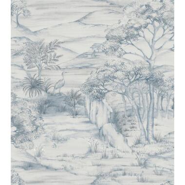 Sanders & Sanders behang - landschap met water - blauw en wit - 53 cm x 10,05 m product
