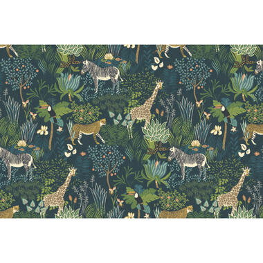 Sanders & Sanders fotobehang - jungle dieren - groen - 424 x 280 cm - 640886 product