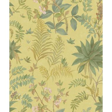 Sanders & Sanders behang tropische bladeren geel en groen - 53 cm x 10,05 m