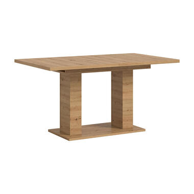 Hioshop Motion eetkamertafel dubbele zuilpoot 90x150/190cm incl 1 verlengblad product