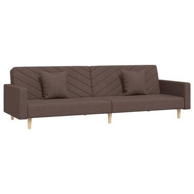 vidaXL - Slaapbank 2-zits - Taupe - Stof - Met kussens product