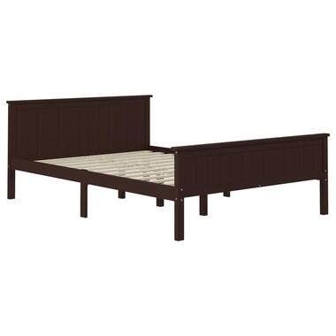 vidaXL - Bedframe - Donkerbruin - Grenenhout - 140 x 200 cm product