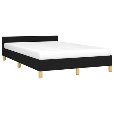 vidaXL - Bedframe Met Hoofdeinde - Zwart - Stof - 120 x 200 cm product