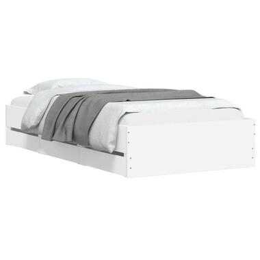 vidaXL - Bedframe met lades - Wit - Bewerkt hout - 90 x 200 cm product