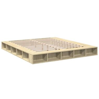vidaXL - Bedframe - Sonoma eikenkleurig - Bewerkt hout - 180 x 200 cm product