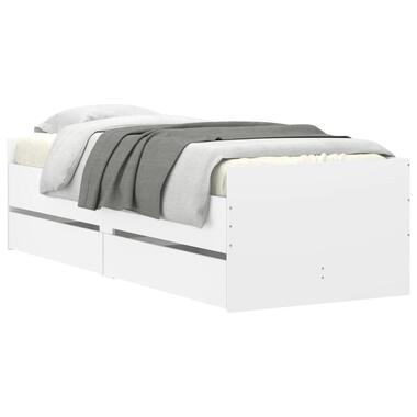 vidaXL - Bedframe met lades - Wit - Bewerkt hout - 90 x 190 cm product