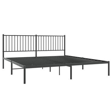 vidaXL - Bedframe met hoofdbord - Zwart - Staal - 180 x 200 cm product