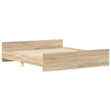 vidaXL - Bedframe met hoofd- en voeteneinde - Bruin - 180 x 200 cm product