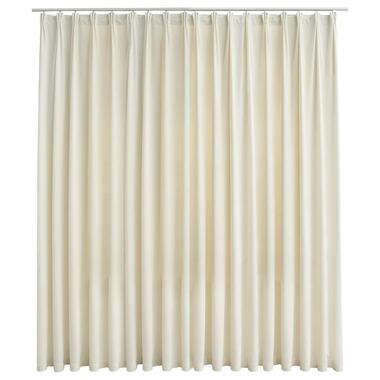 vidaXL - Gordijn verduisterend met haken - Crème - Fluweel - 290 x 245 cm product