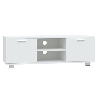 vidaXL - Tv-meubel - Wit - Bewerkt hout - 120 x 40.5 x 35 cm product
