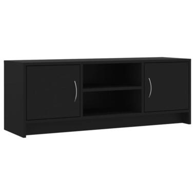 vidaXL - Tv-meubel - Zwart - Bewerkt hout - 102 x 30 x 37.5 cm product