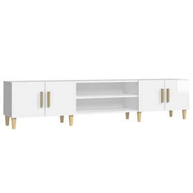 vidaXL - Tv-meubel - Hoogglans wit - Bewerkt hout - 180 x 31.5 x 40 cm product