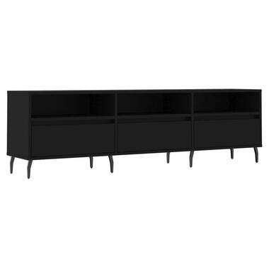 vidaXL - Tv-meubel - Zwart - Bewerkt hout - 150 x 30 x 44.5 cm product
