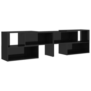 vidaXL - Tv-meubel - Hoogglans zwart - Bewerkt hout - 149 x 30 x 52 cm product