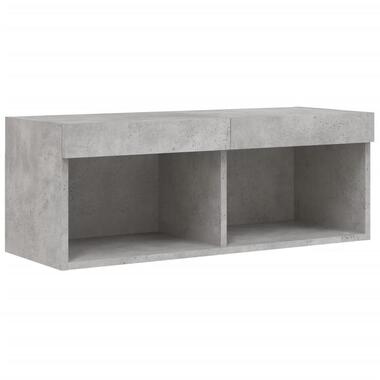 vidaXL - Tv-meubel - Betongrijs - Hout - 80 x 30 x 30 cm - Met LED-verlichting product