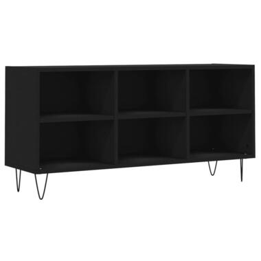 vidaXL - Tv-meubel - Zwart - Bewerkt hout - 103.5 x 30 x 50 cm product