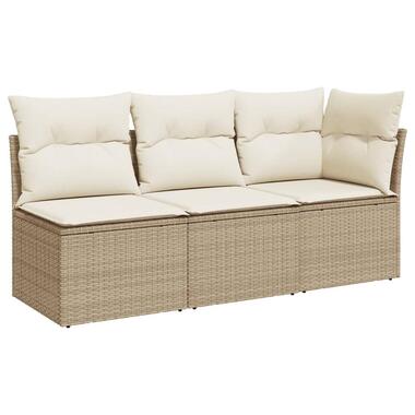 vidaXL - Tuinbank - Beige - Poly rattan product