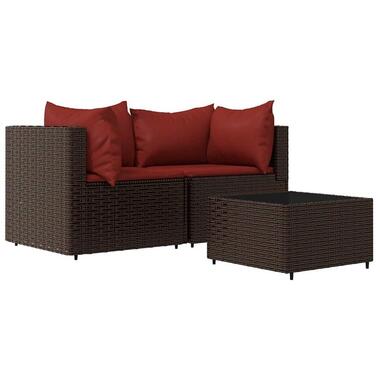 vidaXL - Loungeset - Bruin - Poly rattan product