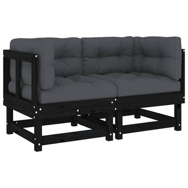 vidaXL - Tuinbank - Zwart - Grenenhout product