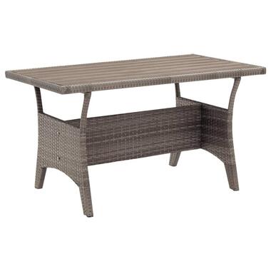 vidaXL - Tuintafel - Grijs - Poly rattan - 120 x 70 x 66 cm product