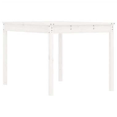 vidaXL - Tuintafel - Wit - Grenenhout - 121 x 82.5 x 76 cm product