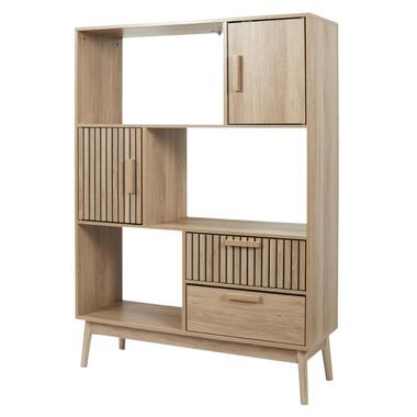 MISOU Wandkast 5 Vakken Klaus - Bruin product