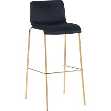 CLP Barkruk Hoover goud Frame - Fluweel - zwart product