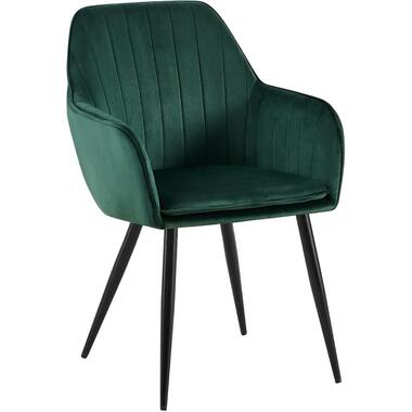 CLP Eetkamerstoel Cheryl zwart Frame - Metaal - groen product