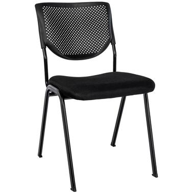 CLP Eetkamerstoel Kaber zwart Frame - Stof - zwart/zwart product