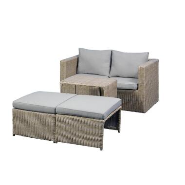 Nordic Home - Cora 5 pcs loungeset wicker - beige/bruin product