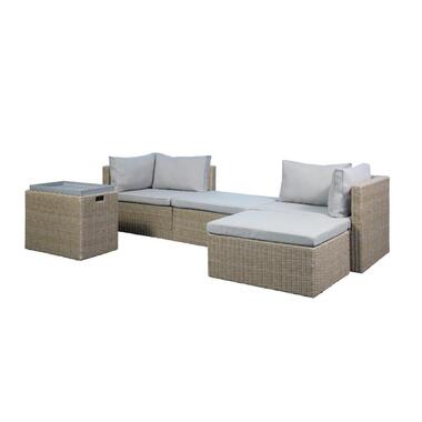 Nordic Home - Cora 6 pcs loungeset wicker - beige/bruin product