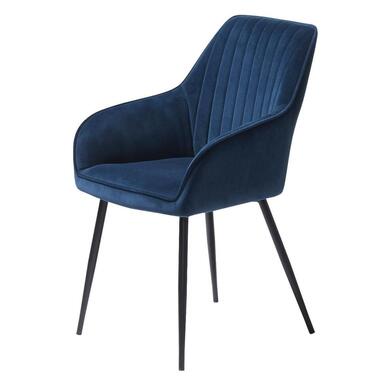 Nordic Home - Angelo armstoel velvet streep - blauw product