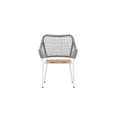 Svea - Aziz tuinstoel - teakhout - touw - grijs product