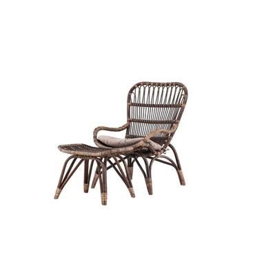 Svea - Leila loungestoel - donker walnoot - rattan product