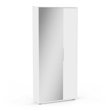 Schoenenkast Ebony 83x24x178cm - met spiegel - wit product