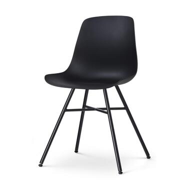 Nolon Noa-Pip Eetkamerstoel Zwart - Kunststof - Zwart Onderstel product